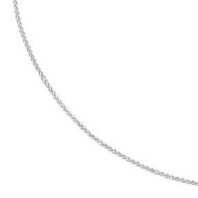 Sterling Silver 19.75" Adjustable Necklace Spiga Chain