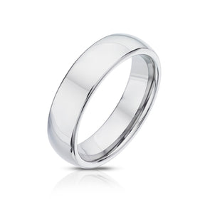 Men's Titanium 6mm Polished Court Ring