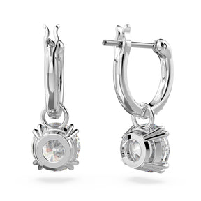 Swarovski Constella Rhodium Plated Drop Earrings