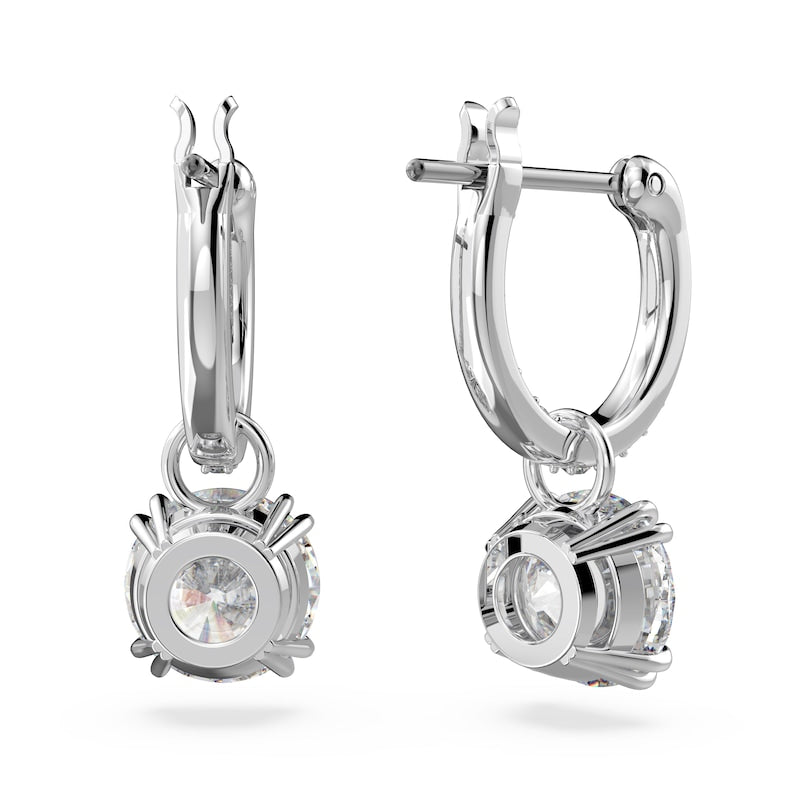 Swarovski Constella Rhodium Plated Drop Earrings