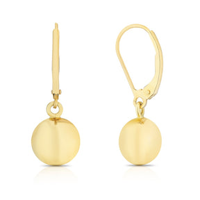 9ct Yellow Gold Ball Drop Earrings