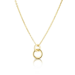 9ct Yellow Gold Double Circle Pendant