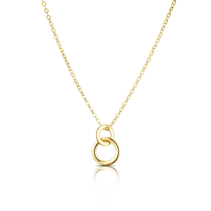 9ct Yellow Gold Double Circle Pendant