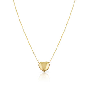 9ct Yellow Gold Heart Slider Pendant