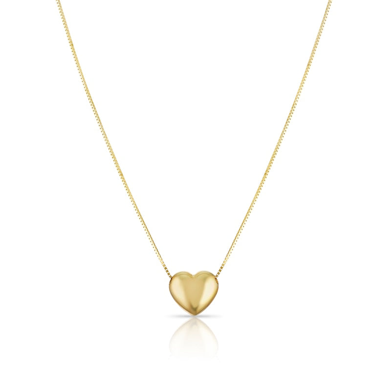 9ct Yellow Gold Heart Slider Pendant