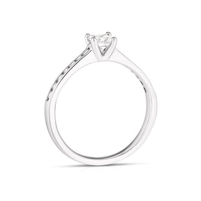 Engagement Ring Platinum Princess Cut Solitaire 0.50ct Diamond Ring