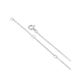 9ct White Gold Diamond Infinity Necklace
