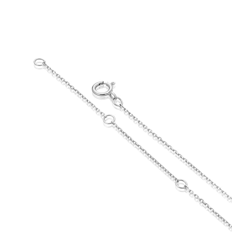 9ct White Gold Diamond Infinity Necklace