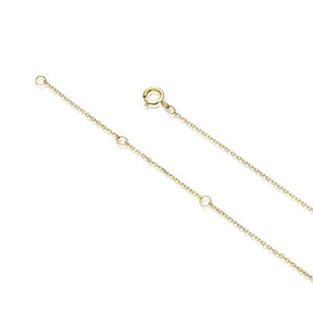 9ct Yellow Gold & Diamond Open Heart Necklace