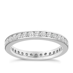 Platinum Full Eternity 1ct Diamond Ring