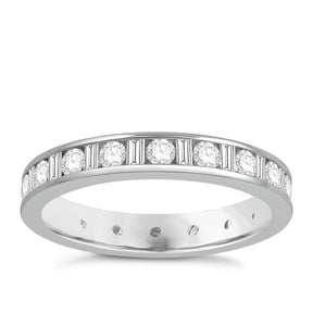 Platinum Full Eternity 1ct Diamond Ring