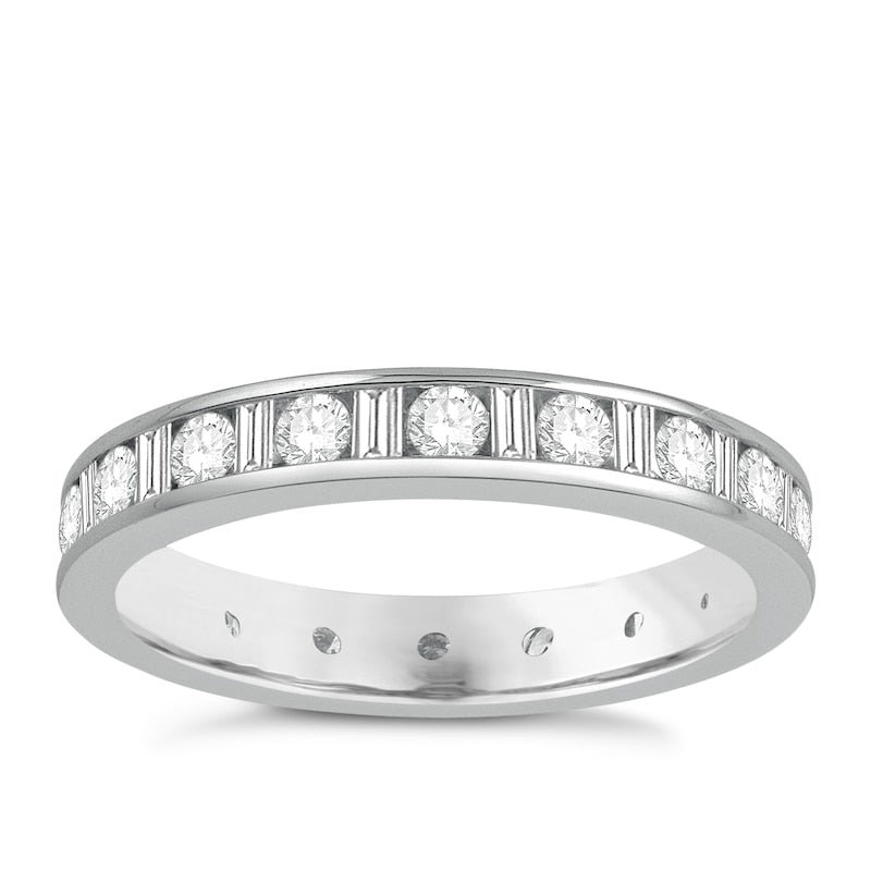 Platinum Full Eternity 1ct Diamond Ring