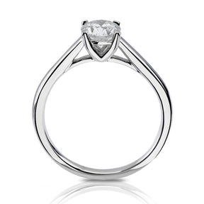 Engagement Ring Platinum Four Claw Solitaire 0.66ct Diamond Ring