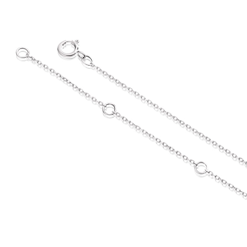 9ct White Gold Diamond Flower Pendant