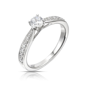 Engagement Ring The Diamond Story 18ct White Gold 0.50ct Diamond Ring