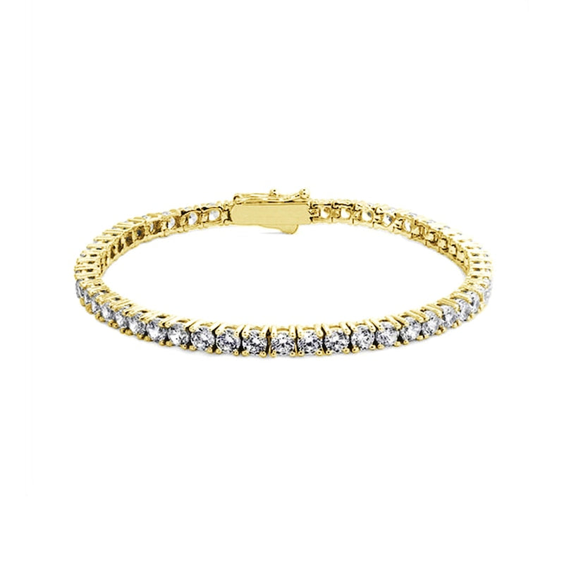 CARAT* LONDON Vianne Gold Plated 7" Cubic Zirconia Tennis Bracelet