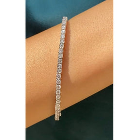 CARAT* LONDON Vianne Gold Plated 7" Cubic Zirconia Tennis Bracelet