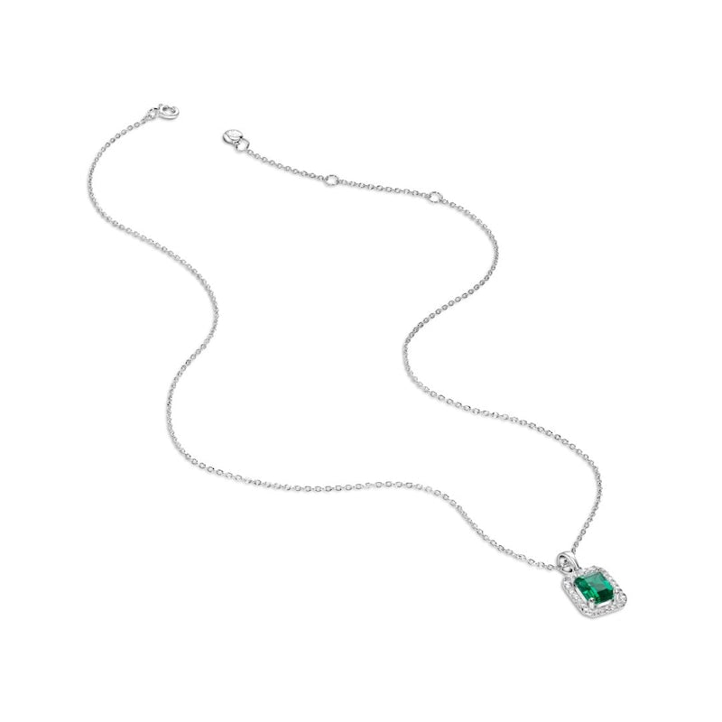 CARAT* LONDON Eton Silver Cubic Zirconia Baguette Cut Pendant