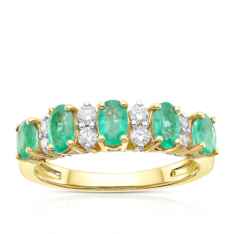 18ct Yellow Gold 0.20ct Diamond Oval Cut Eternity Ring