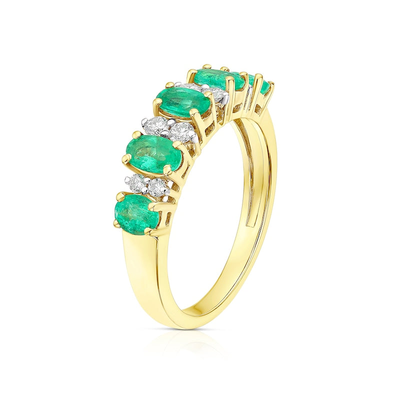 18ct Yellow Gold 0.20ct Diamond Oval Cut Eternity Ring