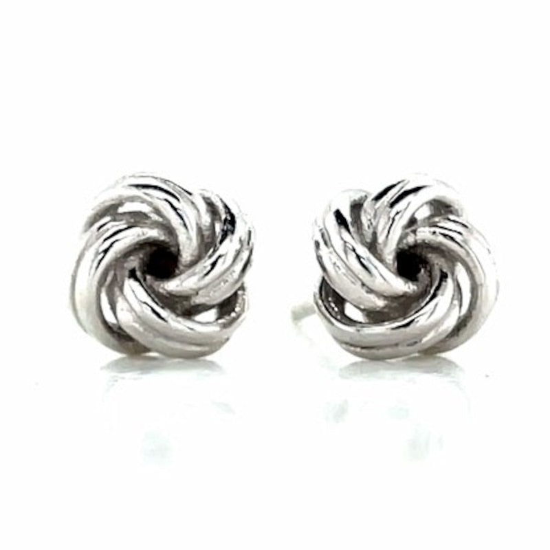 Sterling Silver Knot Stud Earrings