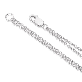 Sterling Silver 7" Cubic Zirconia Eternity Symbol Bracelet
