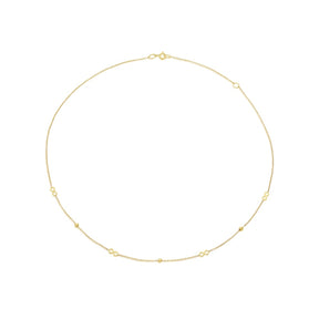 9ct Yellow Gold Eternity Symbol & Ball Station Chain