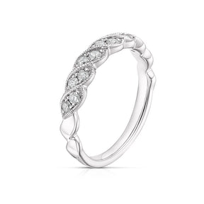 9ct White Gold Twist Eternity 0.26ct Diamond Ring