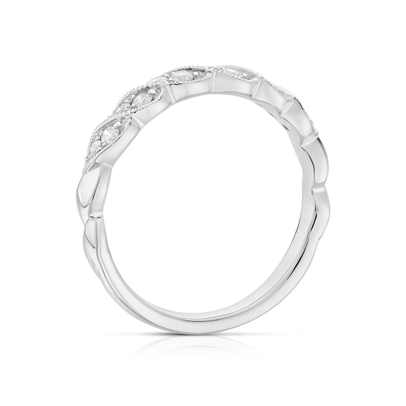 9ct White Gold Twist Eternity 0.26ct Diamond Ring
