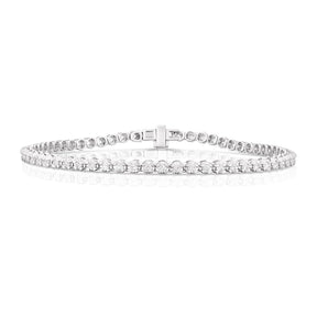 Platinum 1ct Diamond Certified Claw Set Bracelet