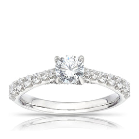 Engagement Ring Platinum Round Cut Four Claw Solitaire 1ct Diamond Ring