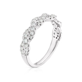 9ct White Gold Twist Eternity 0.50ct Diamond Ring