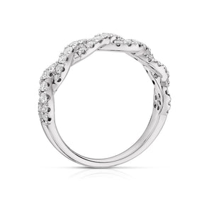 9ct White Gold Twist Eternity 0.50ct Diamond Ring