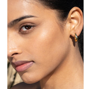 CARAT* LONDON Hera Yellow Gold Plated Vermeil Hoop Earrings