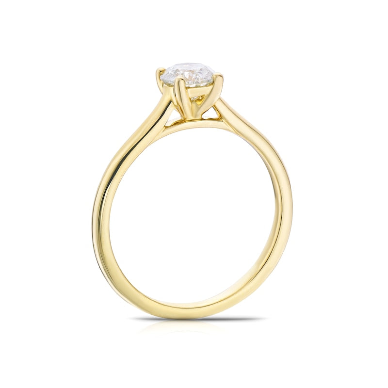 Engagement Ring 14ct Yellow Gold Round Cut Solitaire 0.50ct Diamond Ring