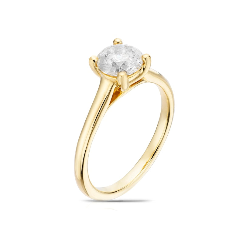 Engagement Ring 14ct Yellow Gold Round Cut Solitaire 1ct Diamond Ring