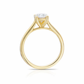 Engagement Ring 14ct Yellow Gold Round Cut Solitaire 1ct Diamond Ring
