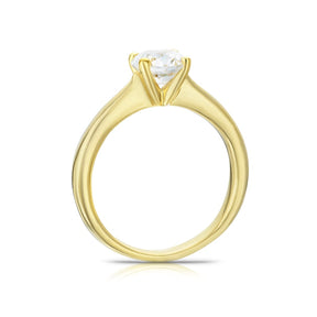 Engagement Ring Origin 18ct Yellow Gold Round Cut Solitaire 1ct Diamond Ring