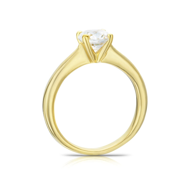 Engagement Ring Origin 18ct Yellow Gold Round Cut Solitaire 1ct Diamond Ring