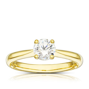 Engagement Ring Origin 18ct Yellow Gold Round Cut Solitaire 0.70ct Diamond Ring