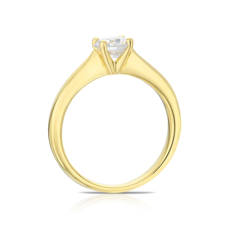 Engagement Ring Origin 18ct Yellow Gold Round Cut Solitaire 0.70ct Diamond Ring