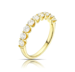 Origin 18ct Yellow Gold Pavé Half Eternity 1ct Diamond Ring