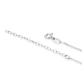 Sterling Silver 16+2" Cubic Zirconia Cross Pendant