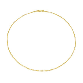 9ct Yellow Gold 18" Beaded Ball Necklace