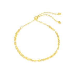 9ct Yellow Gold 9.5" Forzatina Chain Bolo Bracelet