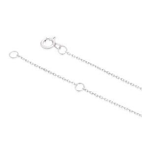 9ct White Gold 18" 0.20ct Diamond Flower Pendant