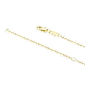 9ct Yellow Gold 18" 0.15ct Diamond Pendant