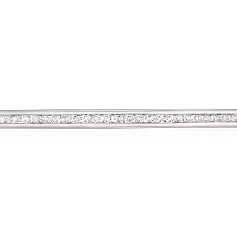 9ct White Gold 0.50ct Diamond Channel Set Bangle