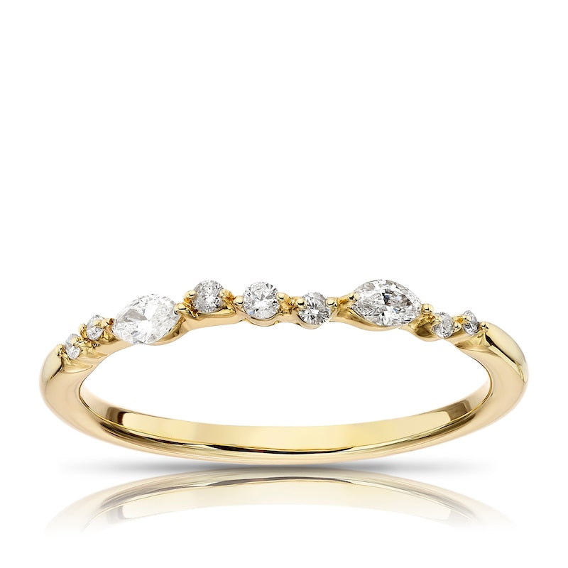 9ct Yellow Gold Eternity 0.12ct Diamond Ring
