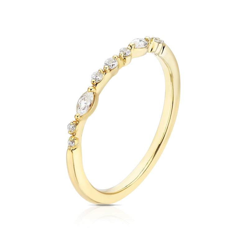 9ct Yellow Gold Eternity 0.12ct Diamond Ring